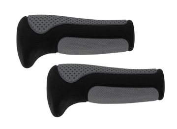 CHWYTY ROWEROWE KIEROWNICY GRIPY SZARE 108mm