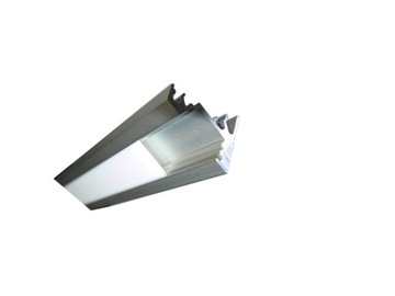 PROFIL DO LED NAROZNIKOWY 1M Z SZYBKĄ ALUMINIOWY