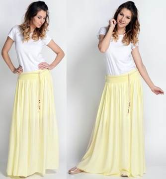 Длинная воздушная ЮБКА с поясом.