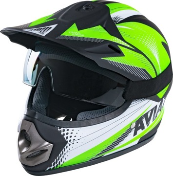 ШЛЕМ ЭНДУРО ДЛЯ СКУТЕРА QUADA CROSS С ОЧКАМИ L