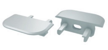 Заглушка белая для встраиваемых алюминиевых профилей LUMINES, тип Z, боковая