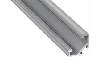 Profil aluminiowy LED narożnikowy 45 st. srebrny anodowany 2m typ C LUMINES