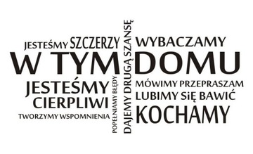 Napis na ścianę naklejka ścienna W tym domu... 46