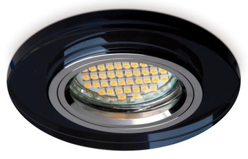 Oprawka HALOGEN Oczko na LED GU10 Okrągłe Czarne