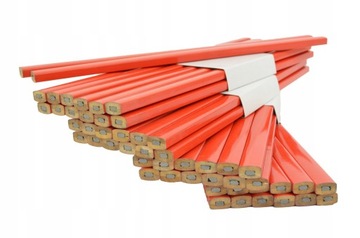 OŁÓWEK stolarski czerwony 25cm ciesielski HB 50szt