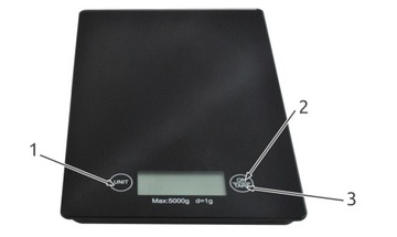 WAGA KUCHENNA PŁASKA ELEKTRONICZNA LCD 5kg / 1g