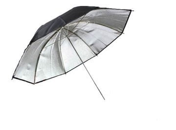 Wzmacniana parasolka odbijająca srebrna struktura softbox 84cm