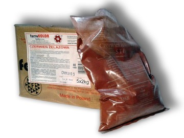 Barwnik do betonu, Pigment, Farba, CZERWIEŃ - 10KG