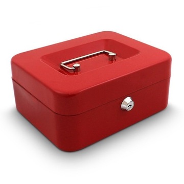 КАССЕТА ДЛЯ ДЕНЕГ, МЕТАЛЛИЧЕСКИЙ СЕЙФ, 20СМ, КРАСНЫЙ