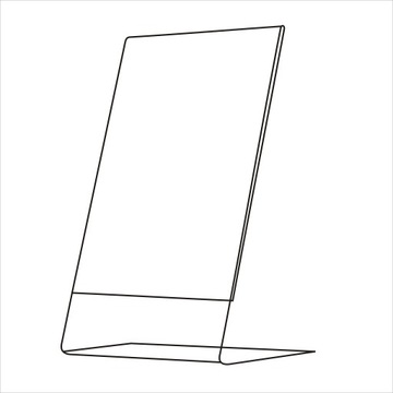 A4 Stojak na menu/ulotkę z Plexi L pionowy