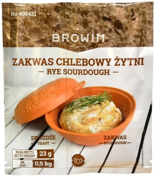 ZAKWAS z drożdżami i słodem ŻYTNI do chleba