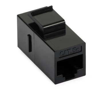 Łącznik modularny Keystone RJ45 kat.5e czarny