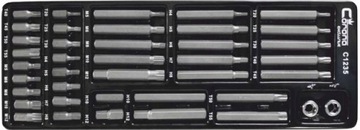 C1235 ВСТАВКА - НАБОР БИТ IMBUS,TORX И ШПЛАЙН, 40 ЭЛЕМЕНТОВ. + ПОДНОС C1101