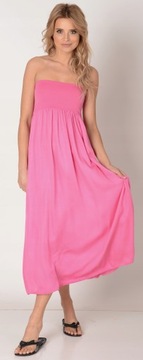 ЛЕГКАЯ ДЛИННАЯ ЮБКА МАКСИ платье 2в1 ФУКСИЯ