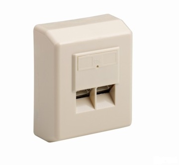 Naścienne GNIAZDO SIECIOWE 2 x RJ45 CAT5e 8p8c