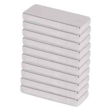 MAGNES NEODYMOWY 25x10x2 mm PŁYTKOWY Sztabkowy, Prostokątny, HUNTER 10SZT