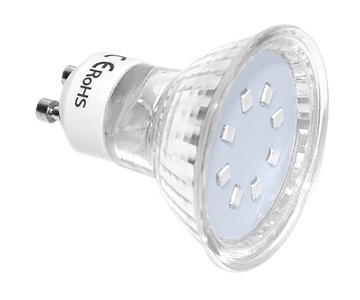 Żarówka GU10 8 LED 1W wodoodporna IP44 CZERWONA