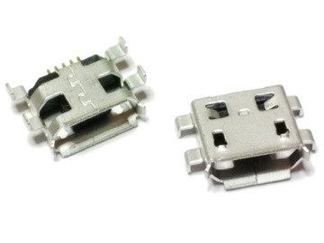 GNIAZDO MICRO USB MIKRO 5 SMD 4 PINY ROZSTAWIONE