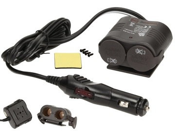 ROZGAŁĘŹNIK GNIAZD ZAPALNICZKI 2 gniazd 12 24V R1M