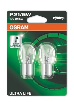 Лампа OSRAM P21/5W ULTRA LIFE, гарантия 4 года