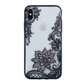 ETUI KORONKA WZORKI ORNAMENT KWIATY iPhone XS MAX