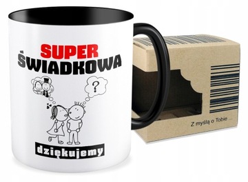 Kubek czarny ŚLUB PODZIĘKOWANIA ŚWIADKÓW RODZICÓW