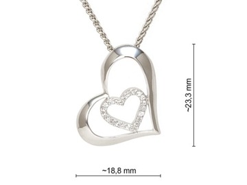 СЕРЕБРЯНЫЙ РОДИИЙ. ЦЕПЬ И КУЛОН, КУЛОН СЕРДЦЕ