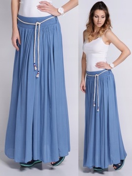 Итальянские длинные воздушные джинсы MAXI SKIRT