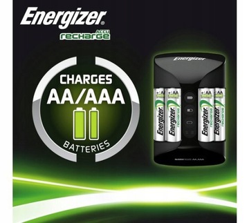 ЗАРЯДНОЕ УСТРОЙСТВО AAA AA ENERGIZER + 4 БАТАРЕИ AA 2000