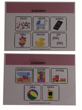 Mega zestaw piktogramów z 54 sztuk kart aktywności