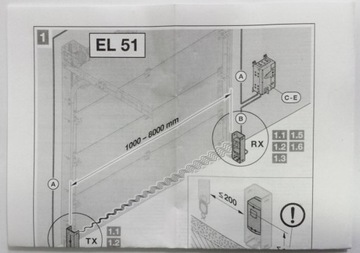 Фотоэлемент одностороннего действия EL 51 Hormann STA 400