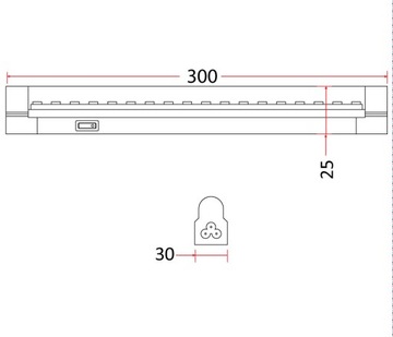 Oprawa mieszkaniowa listwa LED meblowa pod szafkę
