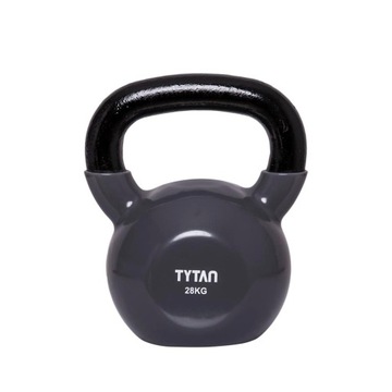 Hantla KETTLEBELL Odważnik Winyl Żeliwo TYTAN 28kg