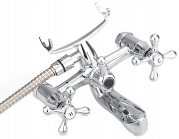 РЕТРО СМЕСИТЕЛЬ ДЛЯ ВАННЫ С ПОДВИЖНЫМ ИЗЛИКОМ