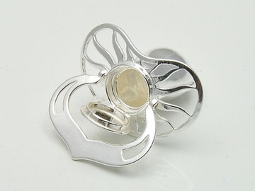 Srebrny Smoczek Grawer Pamiątka Chrztu Świętego Chrzest Święty Prezent BOX