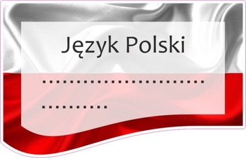 Naklejka na zeszyt SZ02 Język Polski -4 szt