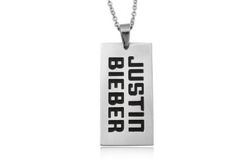 Naszyjnik wisiorek nieśmiertelnik Justin Bieber