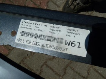 LISTWA NAKŁADKA PROGU MINERALGRAU BMW F20 B39 PRÓG