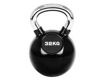 Hantla KETTLEBELL Odważnik Żeliwo Guma TYTAN 32 kg