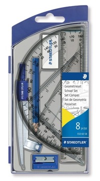 ZESTAW GEOMETRYCZNY STAEDTLER 8 ELEMENTÓW