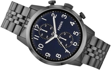 MODNY GRAFITOWY ZEGAREK MĘSKI FOSSIL FS4894 CHRONO