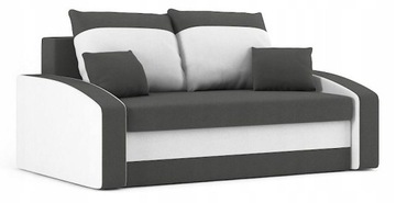 Sofa HEWLET rozkładana sofa SZARY + BIAŁY