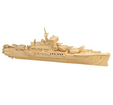 PUZZLE DREWNIANE 3D PRZESTRZENNE STATEK KRĄŻOWNIK