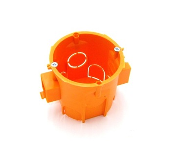 Коробка скрытого монтажа глубиной Ø60, крепится винтами, оранжевый PK60 lux