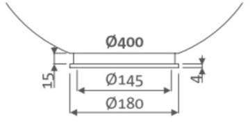абажур ДЛЯ САДОВЫХ ЛАМП, молочный шар 400 см