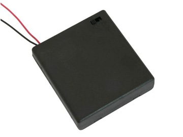 KOSZYK NA BATERIE 4x AA R6 WYLACZNIK POJEMNIK