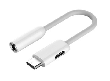 Kabel audio Jack 3.5mm / 2x USB-C - 0,12m - AL711