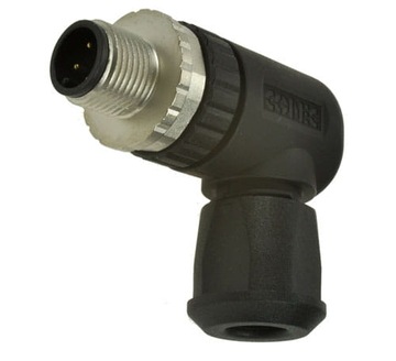 Wtyk męski kątowy M12 4-piny (43-00104) Conec