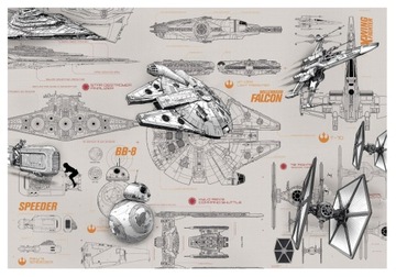 FOTOTAPETA STAR WARS GWIEZDNE WOJNY +KLEJ 368x254