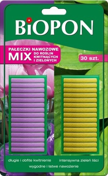 Pałeczki rośliny zielone i kwitnące 30szt MIX